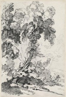 A Towering Tree with Travelers, 1746/1749. Creator: Joseph-Marie Vien the Elder.