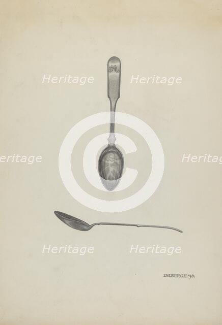 Silver Teaspoon, 1936. Creator: Irene M. Burge.