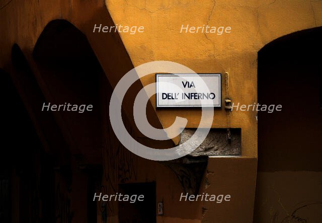 Via dell'Inferno (Hell Street), Bologna old town, Italy, 2013. Creator: LTL.