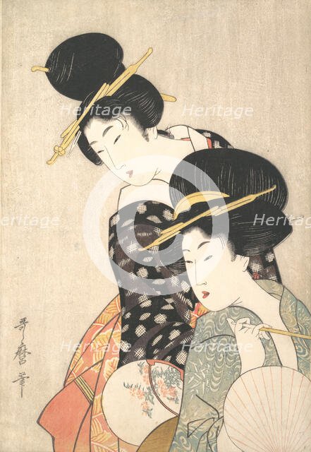 Two Women, ca. 1790. Creator: Kitagawa Utamaro.