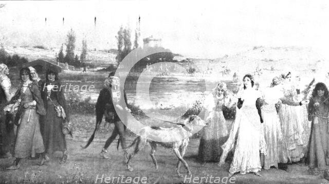 Pictures from the Royal Academy: The Road to Camelot...George H. Boughton, R.A., 1898. Creator: Unknown.