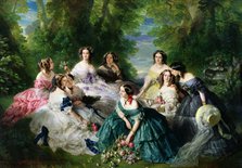 Empress Eugénie (1826-1920) Surrounded by Her Ladies-in-Waiting, 1855.