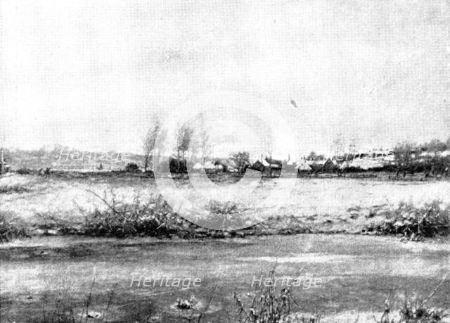 Pictures from the Royal Academy; Sunrise after Sharp Frost: Suffolk - G. H. Boughton, A.R.A., 1895. Creator: George Meisenbach.