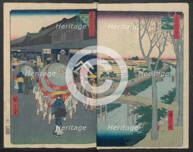 Hatsune Riding Ground, 1856-58., 1856-58. Creators: Ando Hiroshige, Uoya Eikichi.