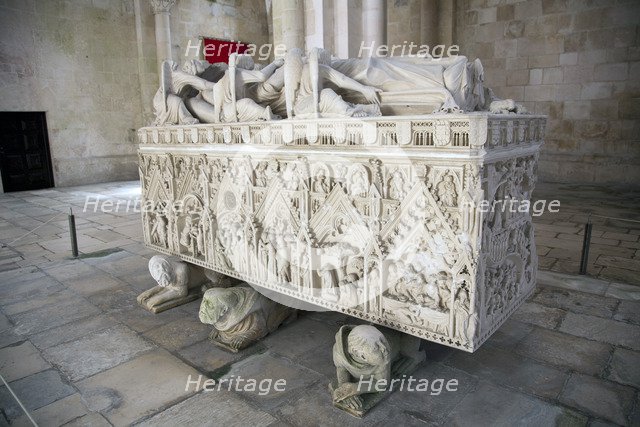 Sarcophagus of Ines de Castro, Monastery of Alcobaca, Alcobaca, Portugal, 2009.  Artist: Samuel Magal