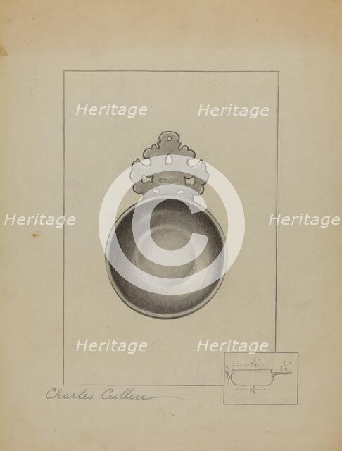 Pewter Porringer, c. 1936. Creator: Charles Cullen.