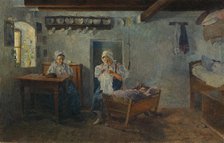 Above the Cradle, 1906. Creator: Gustav Mally.