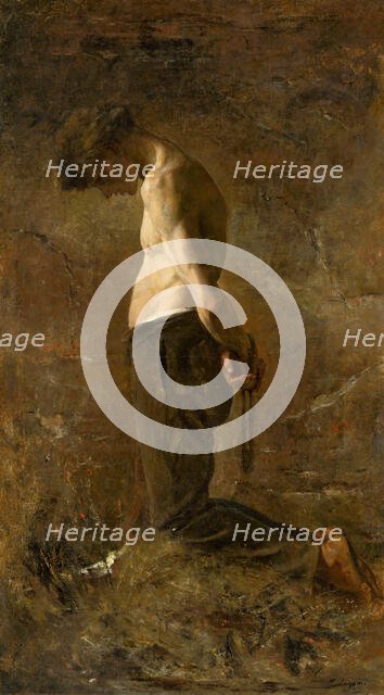 Kneeling Convict, 1878-1880. Creator: Ladislav Mednyanszky.