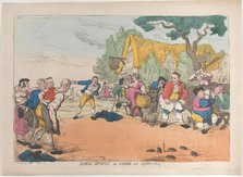 Rural Sports or Game at Quoits, October 30, 1811., October 30, 1811. Creator: Thomas Rowlandson.