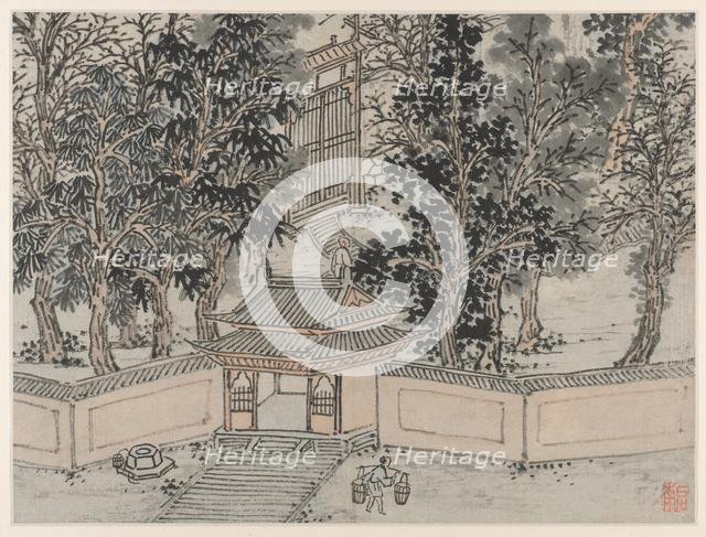 Twelve Views of Tiger Hill, Suzhou: Tiger-Flight Spring at the Back Gate, after 1490. Creator: Shen Zhou (Chinese, 1427-1509).