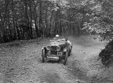 MG J2 competing in the Brighton & Hove Motor Club Brighton-Beer Trial, 1934. Artist: Bill Brunell.