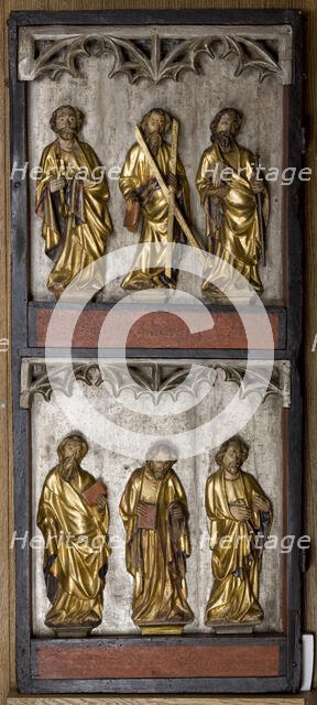 Saint Apostles, Christ-Man of Sorrows. Left Wing of the Altar Retable from Stary Zywiec, c1400. Creator: Unknown.