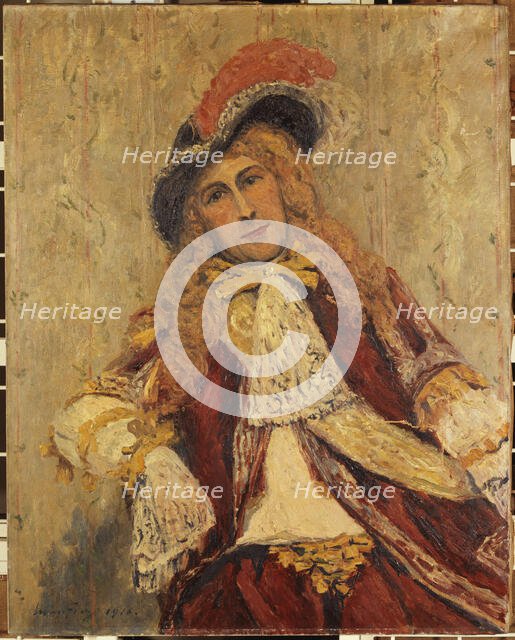 Emile Dehelly (1871-1969), member of the Comedie-Francaise, in stage costume, 1916. Creator: Maxime Emile Louis Maufra.