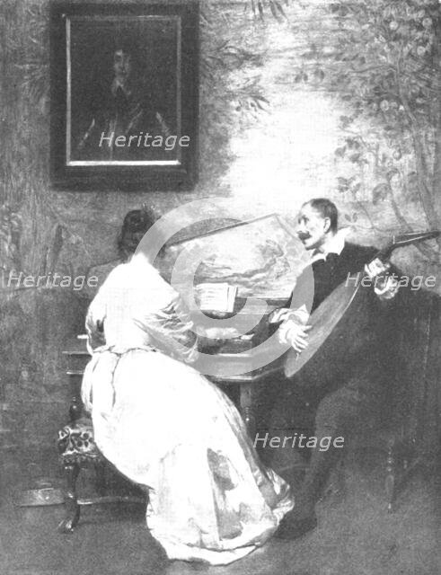 Pictures from the Royal Academy: "Phyllis Is My Only Joy" - Seymour Lucas, R.A., 1898. Creator: Unknown.