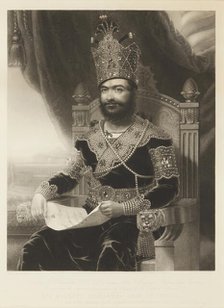 Portrait of Mohammad Shah Qajar (1810-1848). Creator: Coombs, Joseph Epenetus (active 1830s-1840s).