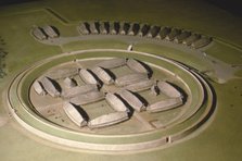 Model of the Viking Fortress at Trelleborg, Denmark, c20th century. Artist: Unknown.