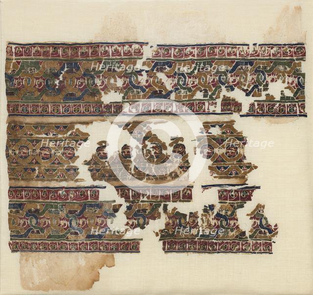 Tiraz with guilloche bands, 1075-1125. Creator: Unknown.