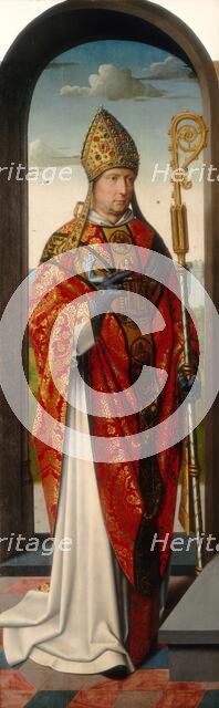 The Saint Anne Altarpiece: Saint Nicholas [left panel], c. 1500/1520. Creators: Gerard David, Workshop of Gerard David.