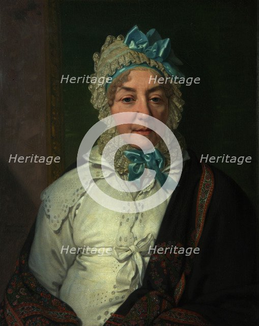 Portrait of Yekaterina Alexandrovna Arkharova, 1820. Artist: Borovikovsky, Vladimir Lukich (1757-1825)