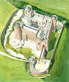 Goodrich Castle, late 13th century, (c1990-2010). Artist: Terry Ball.