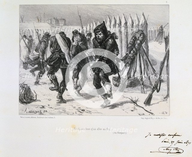 Siege of Paris, Franco-Prussian War, 1870 (1871).  Artist: Auguste Bry