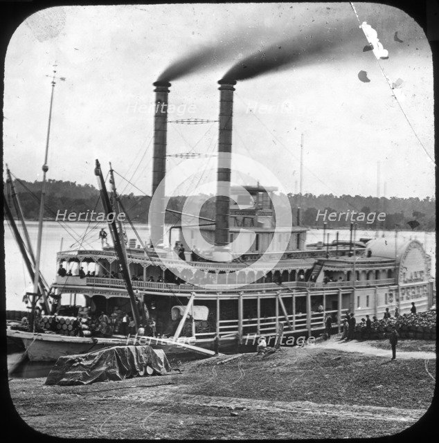 Northern Line Packet Company paddle steamer 'Lake Superior', USA, c1870s(?). Artist: Unknown