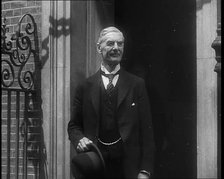 British Prime Minister Neville Chamberlain Leaving Number 10, Downing Street, for the Last Time,1940 Creator: British Pathe Ltd.