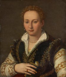 Portrait of Bianca Cappello (1548-1587), Grand Duchess of Tuscany, ca 1580-1585. Creator: Allori, Alessandro (1535-1607).