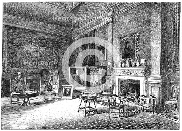 The studio of John Everett Millais, c1880-1882. Artist: Unknown