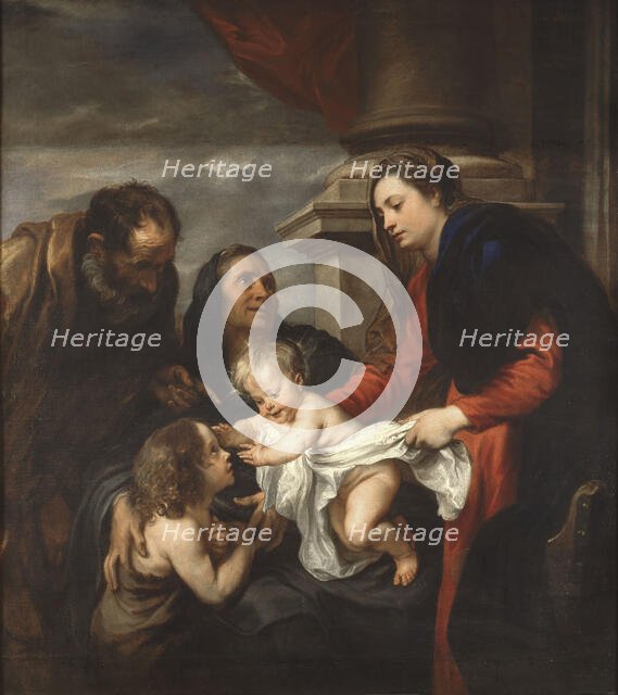 The Holy Family with Saints Elisabeth and John the Baptist. Creator: Dyck, Sir Anthony van (1599-1641).