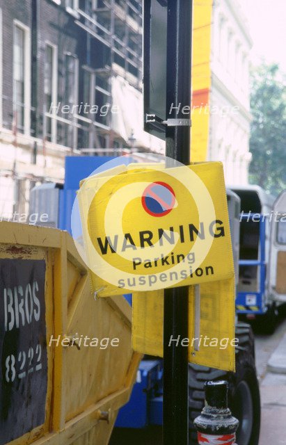Road sign.London 1998. Artist: Unknown.