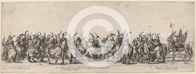 Thirty Archers and Pages, 1633. Creator: Stefano della Bella.