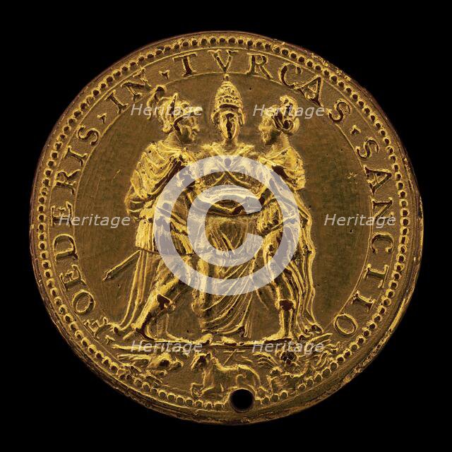 Alliance of the Papacy, Spain, and Venice [reverse], 1571. Creator: Giovanni Antonio de' Rossi.