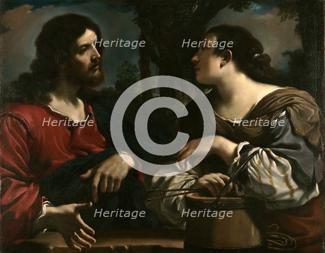 Christ and the Samaritan Woman at Jacob's Well. Artist: Guercino (1591-1666)
