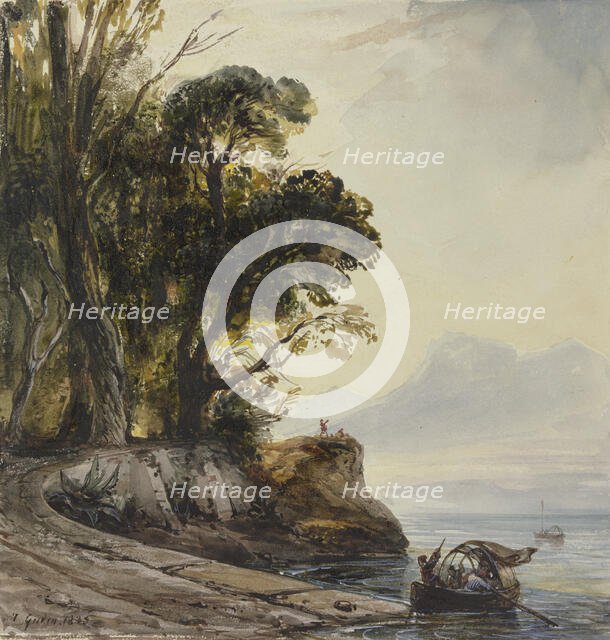 Coastal landscape, 1835. Creator: Theodore Gudin.