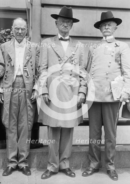 Confederate Reunion - Gen. Harrison of Mississippi, Commander In Chief, with Generals..., 1917. Creator: Harris & Ewing.