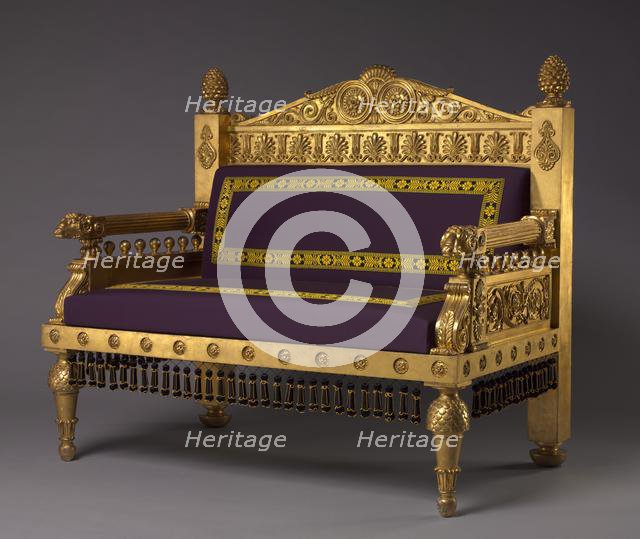 Settee, c. 1802-1807. Creator: Thomas Hope (British, 1769-1831); Unknown Maker (British).