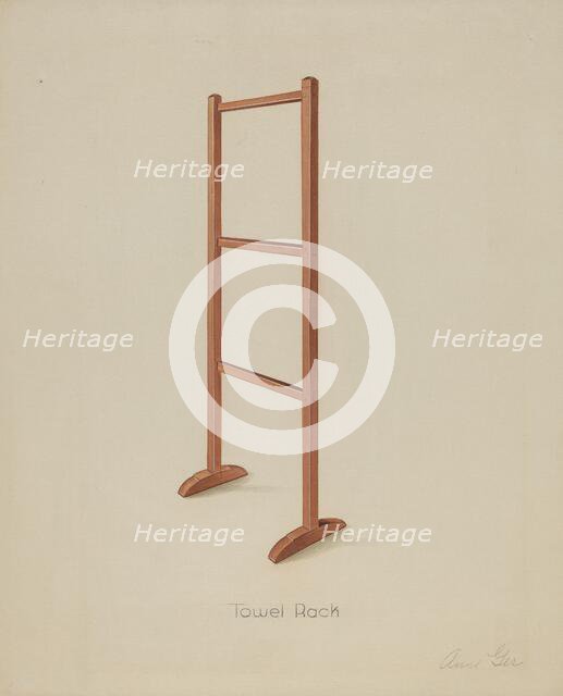 Shaker Towel Rack, c. 1936. Creator: Anne Ger.