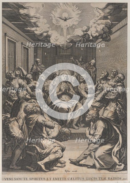 The Pentecost, 1574. Creator: Claes Jansz Visscher.