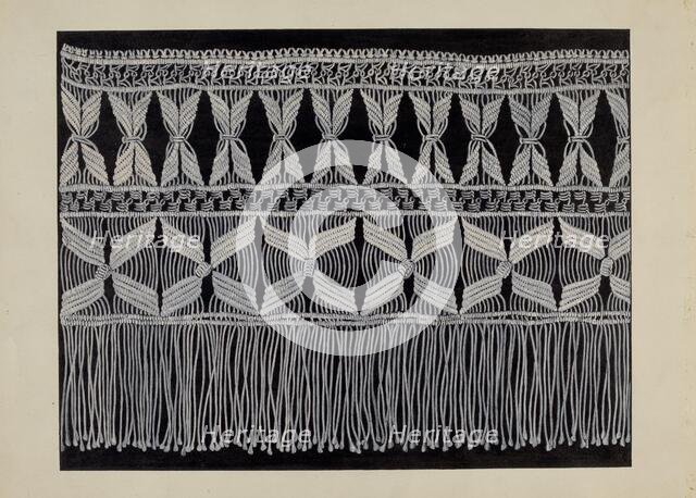Macrame/Lace, c. 1936. Creator: Bertha Semple.