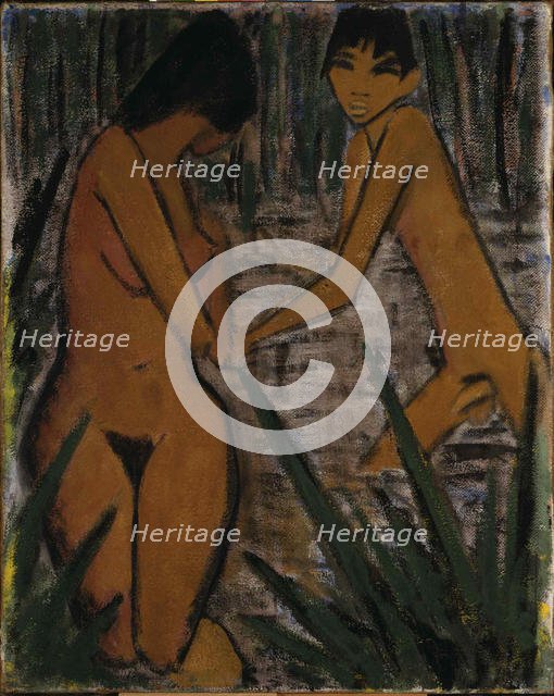 Bathers, c. 1920. Creator: Mueller, Otto (1874-1930).