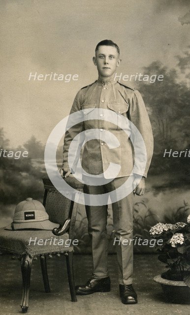 Studio portrait of a soldier of C Company, 2nd Battalion the King's Regiment, Iraq, 1926. Artist: Unknown
