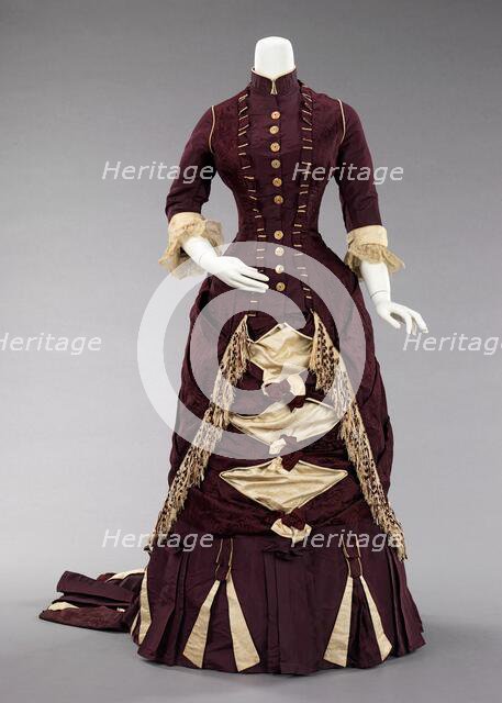 Afternoon dress, American, ca. 1880. Creator: Unknown.