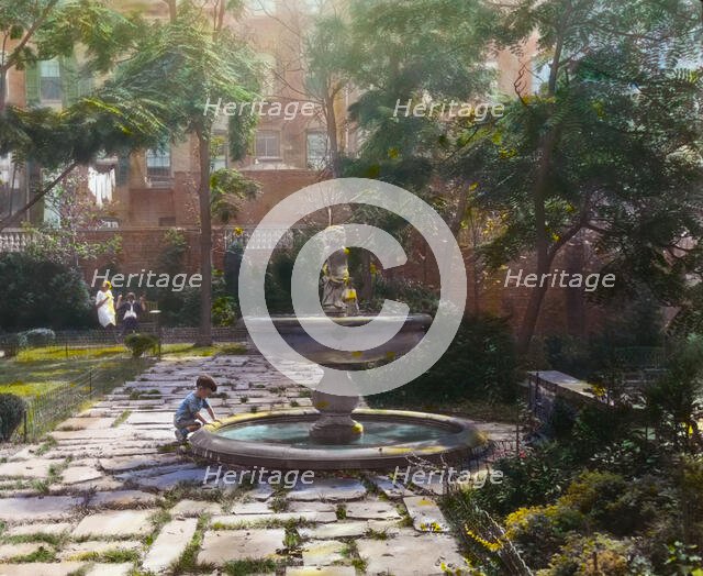 "Jones Wood" townhouses, East 65th and East 66th Streets between Lexington and...New York, 1921. Creator: Frances Benjamin Johnston.