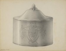 Silver Tea Caddy, c. 1937. Creator: Nicholas Zupa.