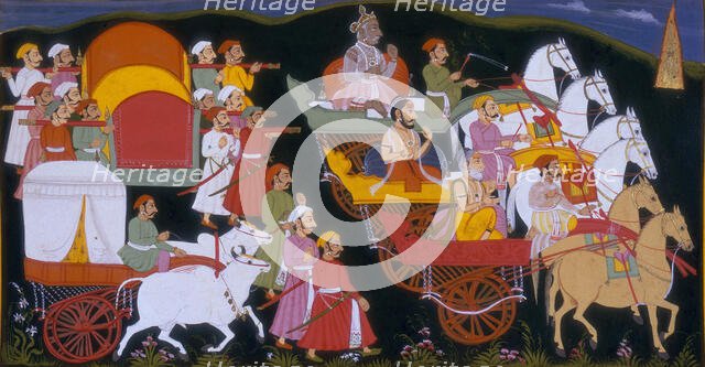 Procession of kings, wise men and their attendants, 1713. Creator: Unknown.