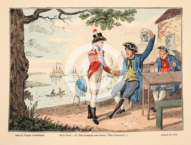 Dick Dock: Or, the Lobster and Crab (The Veterans), 1806. 