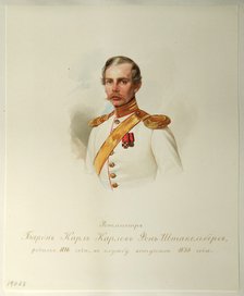 Portrait of Baron Karl Karlovich von Stackelberg (1816-1887) (From the Album of the Imperial Horse Guards), 1846-1849. Artist: Hau (Gau), Vladimir Ivanovich (1816-1895)