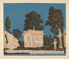 Wallpaper for Bandbox Covering, c. 1937. Creator: Albert J. Levone.