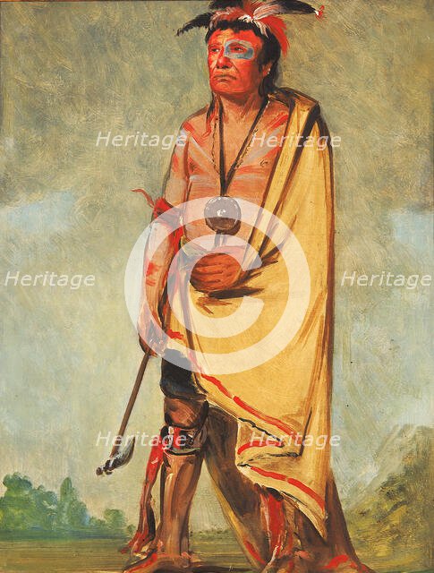 No-ak-chóo-she-kaw, He Who Breaks the Bushes, 1828. Creator: George Catlin.